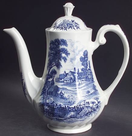 Meadowsweet Blue Coffee Pot & Lid
