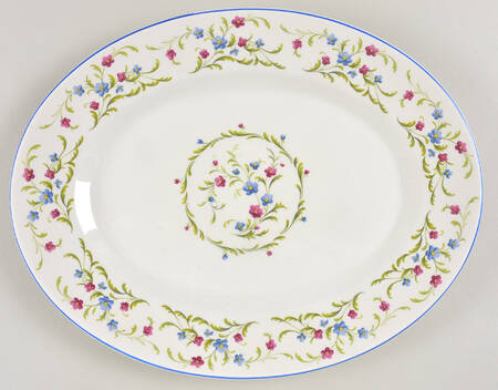 Mignonette 12" Oval Serving Platter