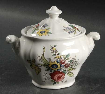 Old Country Sprays Sugar Bowl & Lid
