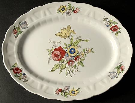 Old Country Sprays 12" Oval Serving Platter