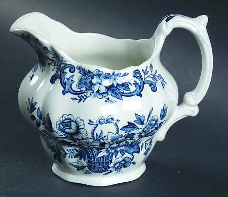 Old English Bouquet Blue Creamer