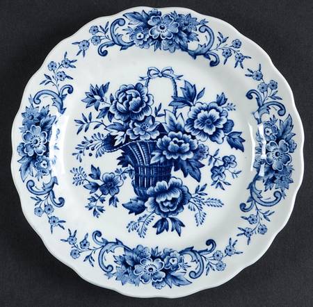 Old English Bouquet Blue Bread & Butter Plate