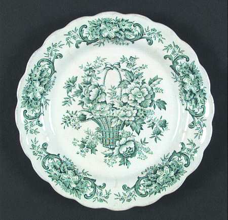 Old English Bouquet Green Salad Plate