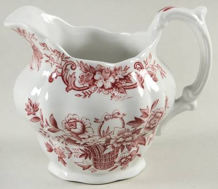 Old English Bouquet Red Creamer