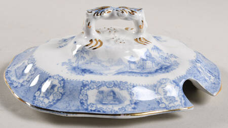 Oriental (Blue, Gold Trim) Lid for Mini Tureen