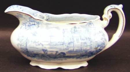 Oriental (Blue, Gold Trim) Gravy Boat