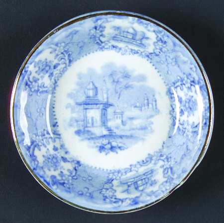 Oriental (Blue, Gold Trim) Butter Pat