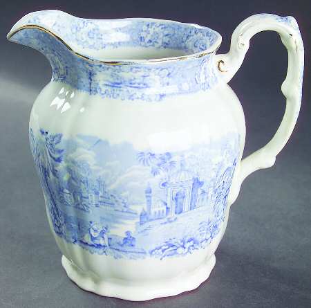 Oriental (Blue, Gold Trim) 28 Oz Pitcher