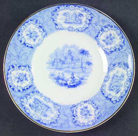 Oriental (Blue, Gold Trim) Saucer for Ramekin