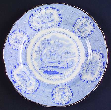 Oriental (Blue, Gold Trim) Bread & Butter Plate