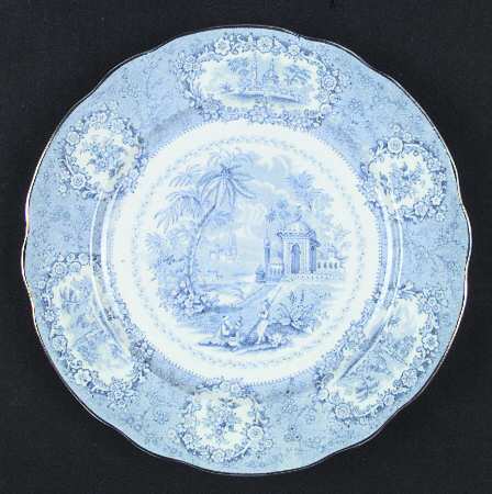 Oriental (Blue, Gold Trim) Dinner Plate