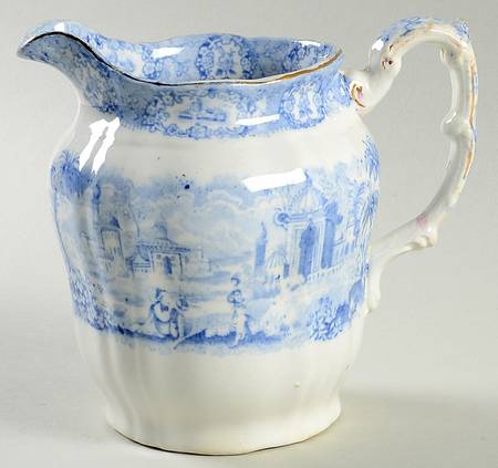 Oriental (Blue, Gold Trim) Milk Pitcher