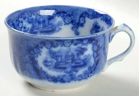 Oriental (Flow Blue, No Trim) Flat Cup