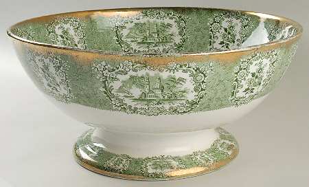 Oriental (Green) Footed Centerpiece