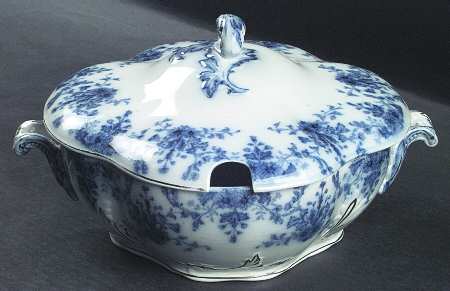 Osborne (Flow Blue) Tureen &  Lid