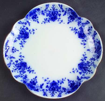 Osborne (Flow Blue) Cake Plate