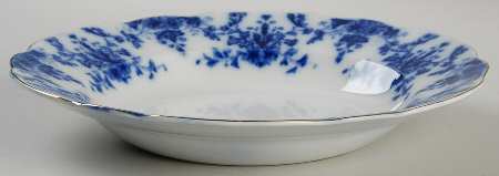Osborne (Flow Blue) Large Rim Soup Bowl