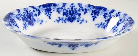 Osborne (Flow Blue) 10" Oval Vegetable Bowl