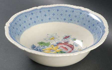 Plymouth Blue 8" Round Vegetable Bowl