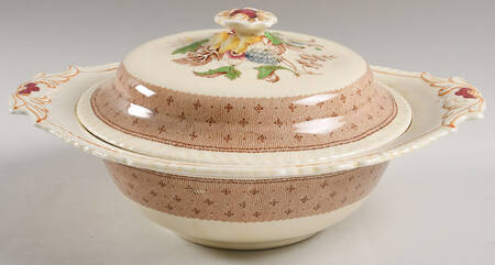 Plymouth Brown Round Covered Vegetable