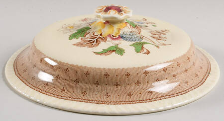 Plymouth Brown Lid for Round Vegetable