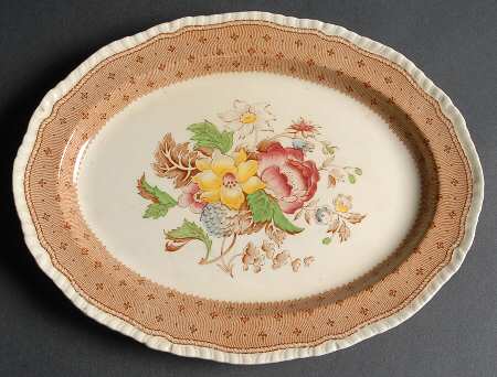 Plymouth Brown 10" Oval Serving Platter