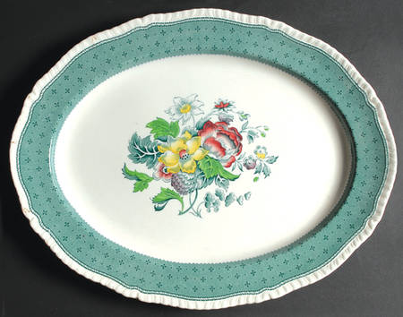 Plymouth Green 16" Oval Serving Platter