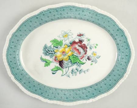 Plymouth Green 14" Oval Serving Platter
