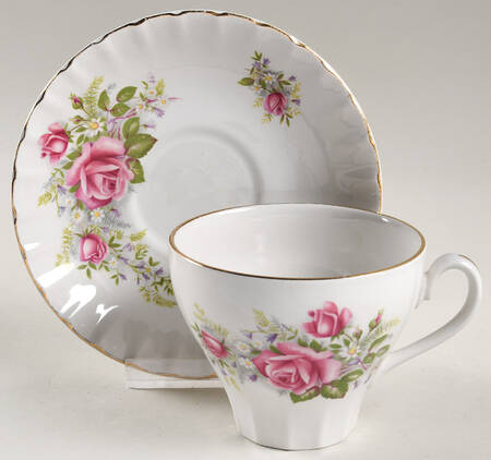 Regal Rose Flat Cup & Saucer Set