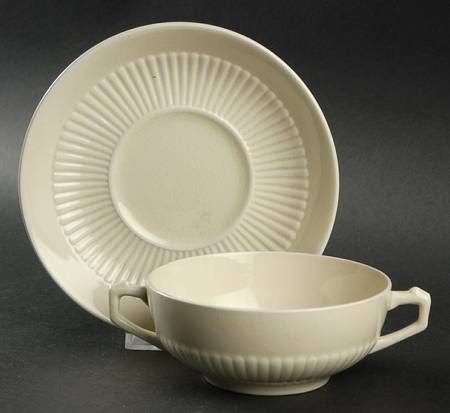 RID6 Flat Cream Soup Bowl & Saucer Set