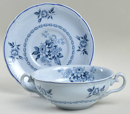 Roseleigh Flat Cream Soup Bowl & Saucer Set