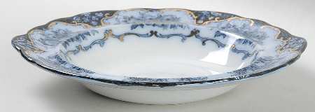 Rose (Flow Blue) Round Butter No Lid