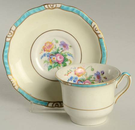 Roslyn Flat Demitasse Cup & Saucer Set