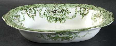 Roxbury Green 9" Oval Vegetable Bowl