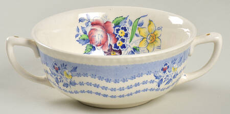 Rutland Blue Flat Cream Soup Bowl