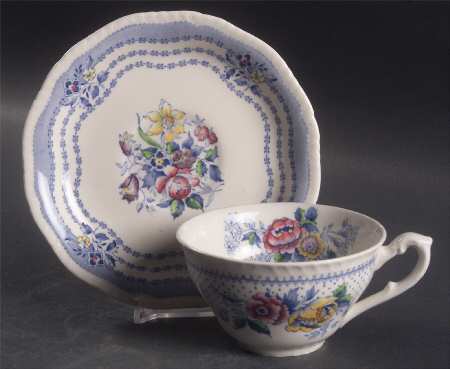 Rutland Blue Flat Cup & Saucer Set