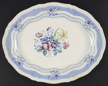 Rutland Blue 12" Oval Serving Platter