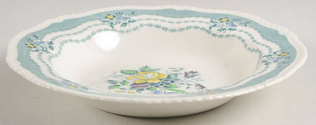 Rutland Green Rim Soup Bowl