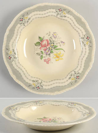 Rutland Grey Rim Soup Bowl