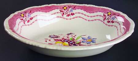 Rutland Red 10" Oval Vegetable Bowl