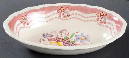 Rutland Red 9" Oval Vegetable Bowl