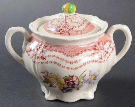 Rutland Red Sugar Bowl & Lid