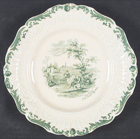 Scenes From Charles Dickens Green Salad Plate