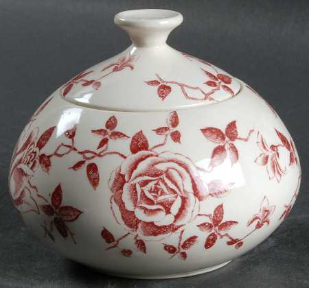 Shadow Rose Sugar Bowl & Lid