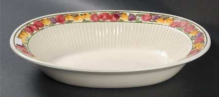 Tuberose 10" Oval Vegetable Bowl