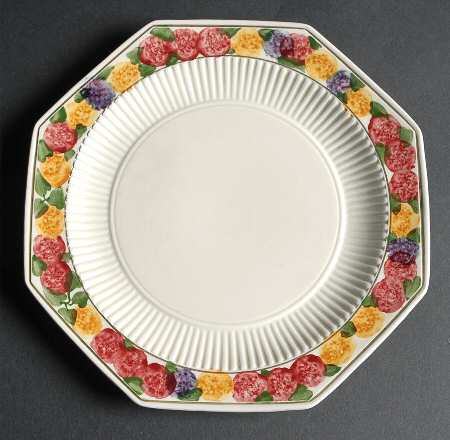 Tuberose Octagonal Luncheon Plate