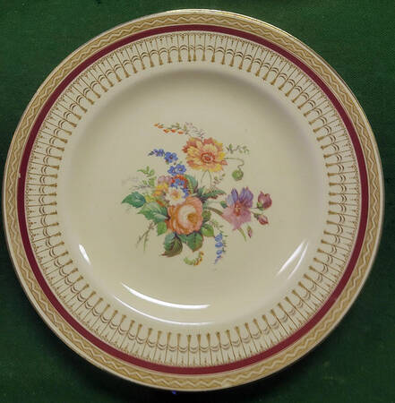 Venetian Red (Floral Center Design) by Ridgway (Ridgways)