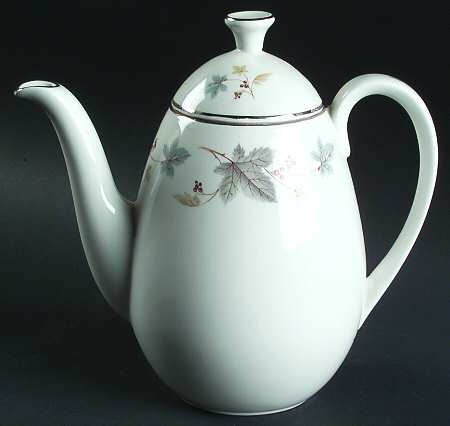 Vinewood (Grey Leaves) Mini Coffee Pot & Lid