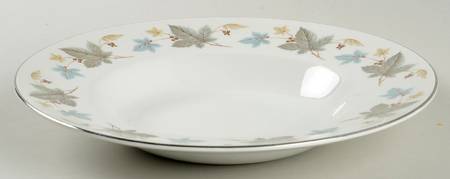 Vinewood (Grey Leaves) Rim Soup Bowl