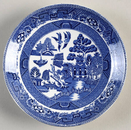 Willow Blue (Birds, Diamond Stamp) Saucer